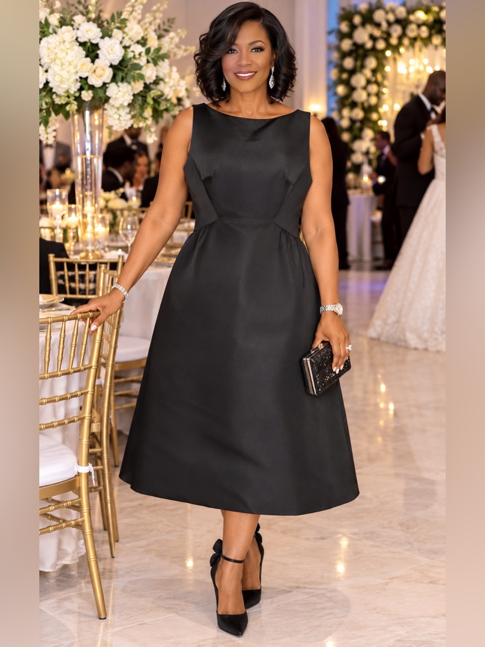 Kate Spade Classic Black Midi Dress